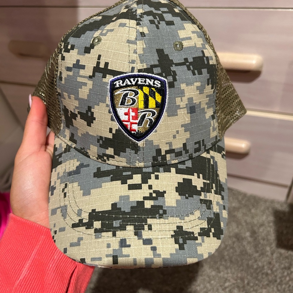 NFL Ravens Camo Hat - Green and Black